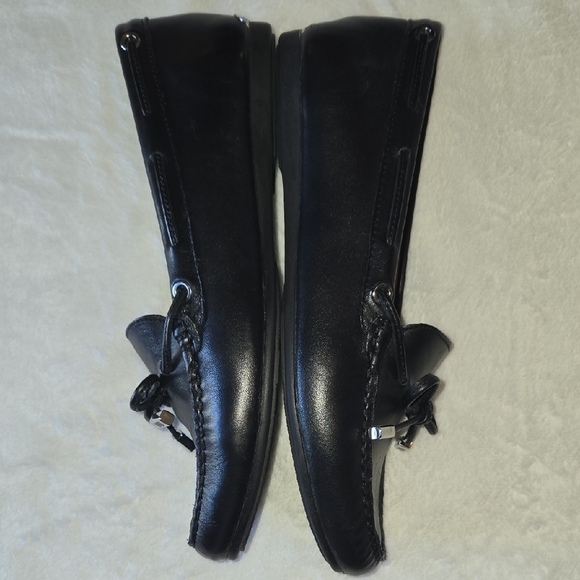 Michael Kors Sutton Black Moccasins Leather Slip-On Designer Staple Quiet Luxury - Picture 8 of 11